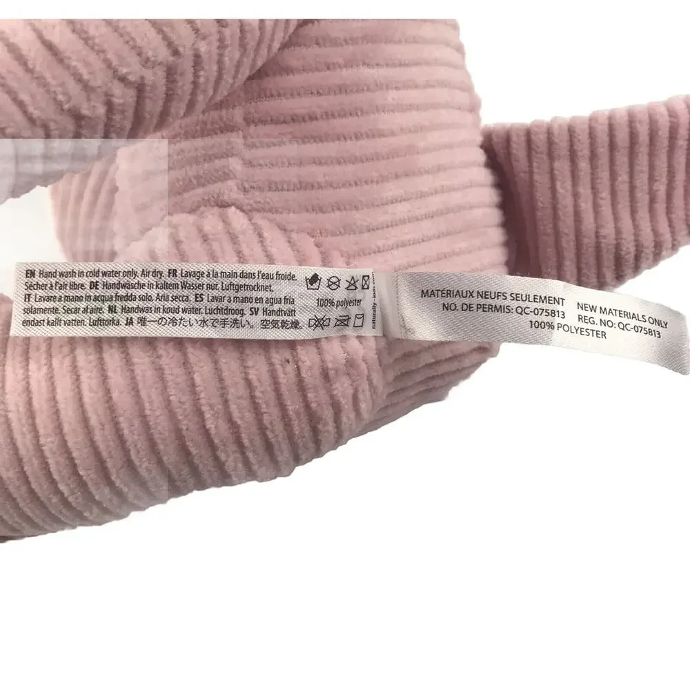 Naturally Kids Dinosaur Plush Pink Triceratops Ribbed Corduroy 10